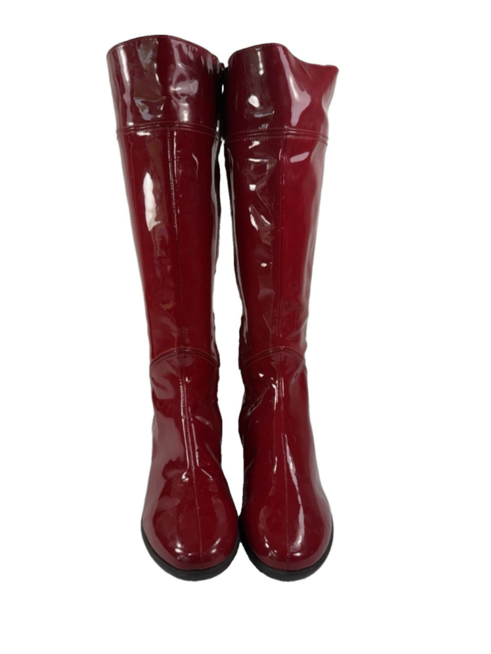 Cole Haan RED Patent Leather Knee High Boots Size 8 B new FALL